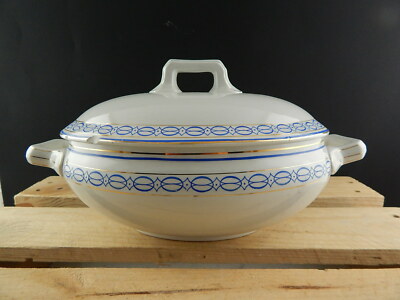 ANTICA 1930 ART DECO RARA ZUPPIERA CERAMICA FONTEBASSO TREVISO COLLEZIONE