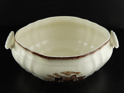 ANTICA ZUPPIERA CENTROTAVOLA CERAMICA RICHARD TORRE SAN PANCRAZIO CASTEL NUOVO..