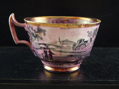 DAVENPORT 1830 ANTICA PREZIOSA POTTERY CERAMICA TAZZA COLLEZIONE LUSTRO DURHAM