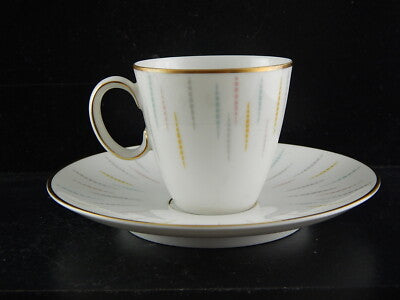 VINTAGE SERVIZIO DA CAFFÈ ROSENTHAL THOMAS PREZIOSA PORCELLANA PROFILO ORO