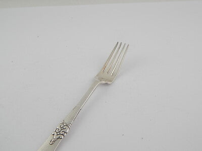 ANTICA RARA FORCHETTA LIBERTY ART NOUVEAU ARGENTATA BAGNO ARGENTO 925 SHEFFIELD