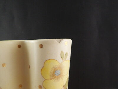 ANTICO VASO QUATTRO COLONNE CERAMICA LENCI TORINO 1930 DECORO FLOREALE POLICROMO