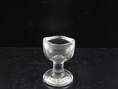 ANTICO RARO ORIGINALE BICCHIERE VETRO SPESSO SOFFIATO LAVA OCCHIO