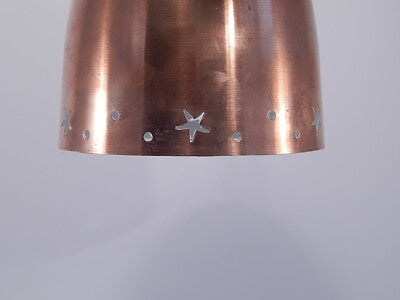 LAMPADARIO VINTAGE RAME DESIGN STILE HAMMERBORG MID CENTURY COPPER CEILING LAMP