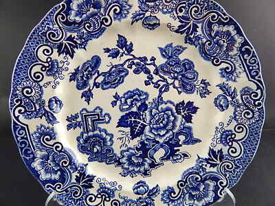 ANTICO 1938 RARO PIATTO CERAMICA RICHARD MILANO DECORO JAPON BIANCO BLU