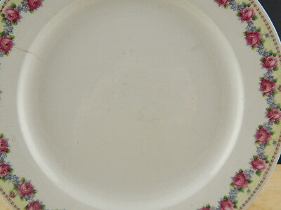 ANTICO RARO PIATTO FINE 800 CERAMICA LOMBARDA ELEFANTINO GHIRLANDA ROSELLINE