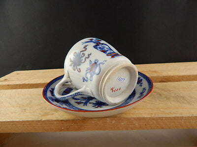 ANTICO 1850 SET PORCELLANA TAZZA E PIATTO MINTON STOKE STAFFORDSHIRE WOODSEAT #