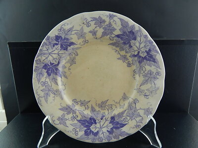 ANTICO PIATTO CERAMICA SARREGUEMINES U&C BRYONIA VIOLA FINE 1800 ART NOUVEAU 937