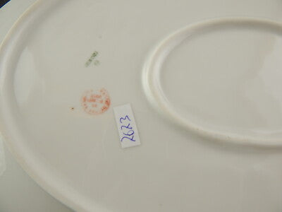 ANTICO VASSOIO RAVIERA PORCELLANA IMPERO ORO ZECCHINO GINORI DOCCIA FINE '800