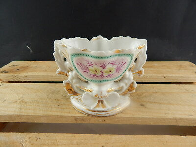 ANTICO ELEGANTE PREZIOSO VASO PORCELLANA DI PARIGI EPOCA LUIGI FILIPPO