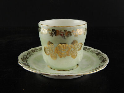 ANTICA TAZZINA CAFFE' TIELSCH ALTWASSER DECORO PERLACEO ORO ZECCHINO FINE 1800
