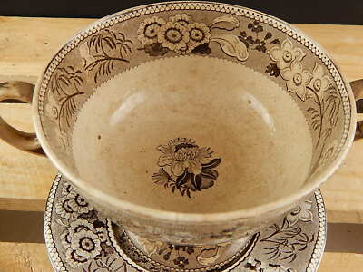 DAVENPORT 1805 ANTICA PREZIOSA POTTERY CERAMICA TAZZA PUERPERA ZUPPIERA EGOISTE