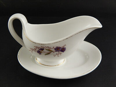 ANTICA HAVILAND LIMOGES SALSIERA PORCELLANA FINE 800 ART NOUVEAU DECORO FLOREALE