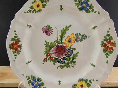 ANTICO 1946 PIATTO PIANO CERAMICA IMOLA TECNICA E DECORO SETTECENTO ITALIANO #15