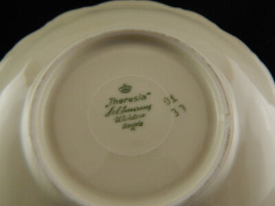 ANTICA TAZZA PIATTINO PORCELLANA AVORIO ORO BAVARIA SELTMANN THERESIA #3190