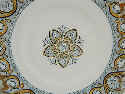 ANTICO PIATTO VASSOIO CERAMICA POTTERY INGLESE MINTON 1850 POMPEIAN BORDER