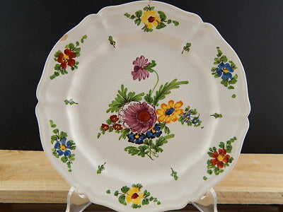 ANTICO 1946 PIATTO CERAMICA IMOLA TECNICA E DECORO SETTECENTO ITALIANO CM 19 #3