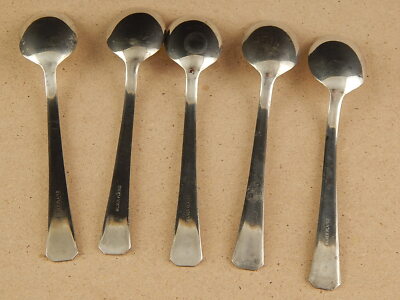 VINTAGE 5 CUCCHIAINI ARGENTATI BAGNO ARGENTO SILVER PLATED CM.13,5