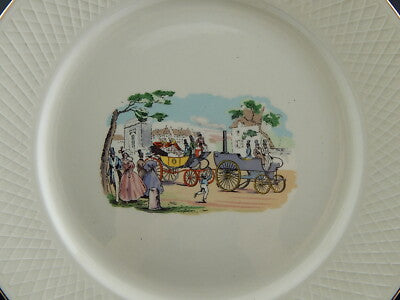 ANTICO RARO PIATTO SEMI PORCELLANA INGLESE OLD BRIDGE EARTHENWARE COLLEZIONE 274