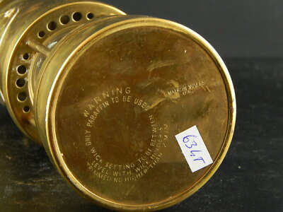 VINTAGE LAMPADA OTTONE PARAFFINA MINATORE ABERAMA COLLIERY BRITISH COAL MINING
