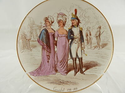 ANTICO PIATTO CERAMICA FINE '800 CREUIL ET MONTEREAU LA MODE DEPUIS CENT ANS