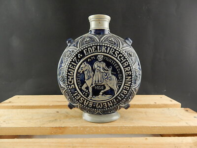 VINTAGE FIASCA VIANDANTE CERAMICA COLLEZIONE PUBBLICITARIO BASEL BIETER KIRSCH