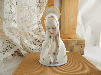 RARA STATUINA CERAMICA BUSTO MADONNA G.RONZAN TORINO EPIGONI LENCI ANNI '30