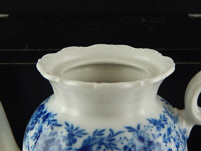 ANTICA CAFFETTIERA BRICCO PORCELLANA BAVARIA SELTMANN WEIDEN THERESIA BIANCO BLU