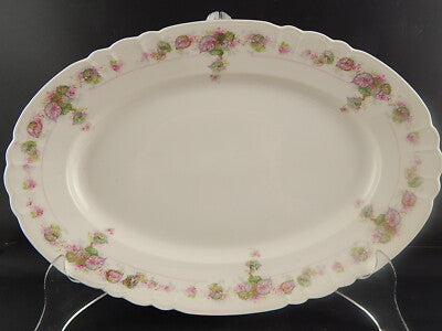 ANTICO VASSOIO PIATTO PORTATA PORCELLANA GINORI DOCCIA FORMA NAPOLI LIBERTY