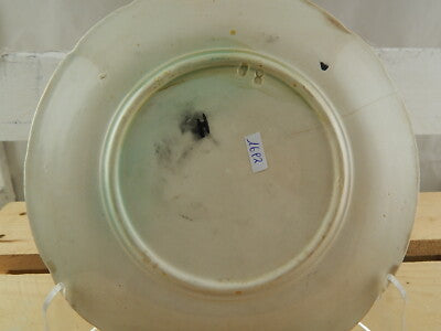 ANTICO PIATTO CERAMICA MAIOLICA BARBOTINE 1800 ART NOUVEAU MANIFATTURA FRANCESE