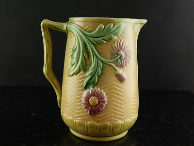 ANTICA ART NOUVEAU BROCCA O CARAFFA BARBOTINE CERAMICA STILE D’ONNAING FRANCIA