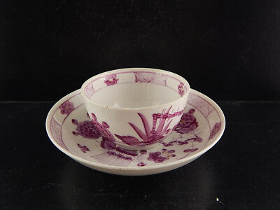 ANTICA FINE PORCELLANA TAZZA TE' COMPAGNIA DELLE INDIE DIPINTA A MANO XVIII SEC.