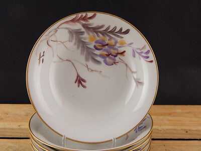 HUTSCHENREUTHER SERVIZIO 6 CIOTOLE PORCELLANA MACEDONIA GELATO DIPINTE MANO