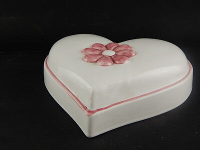 VINTAGE RARA FORMELLA CERAMICA DESIGNER LENE THUN CUORE ROSA VECCHIA THUN