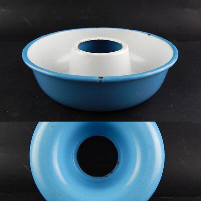 ANTICA FORMELLA CIAMBELLA LATTA METALLO SMALTATO SHABBY CHIC COLLEZIONE CUCINA