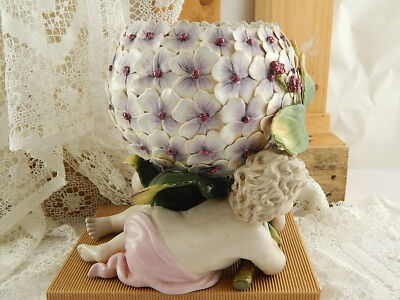 PREZIOSO RARO CENTROTAVOLA PORCELLANA TEDESCA COLLEZIONE ORTENSIA PUTTI