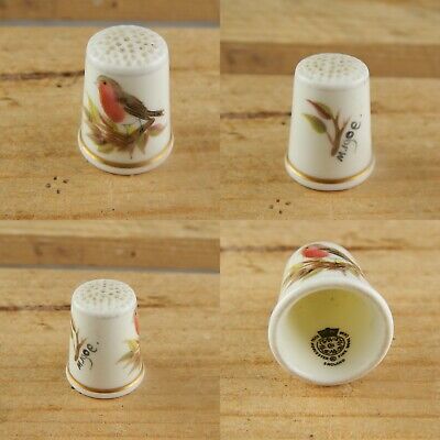 ROYAL WORCESTER PREZIOSO DITALE PORCELLANA VINTAGE DECORO PETTIROSSO COLLEZIONE