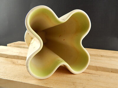 ANTICO VASO QUATTRO COLONNE CERAMICA LENCI TORINO 1930 DECORO FLOREALE POLICROMO