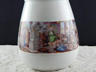 ANTICA BROCCA VERSATOIO CERAMICA RICHARD MILANO DECORO STILE IMPERO DEL 1929