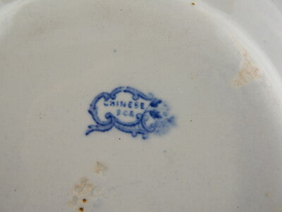 ANTICO PIATTO PORCELLANA SOCIETA' CERAMICA RICHARD CHINESE DIPINTO 1870 MILANO