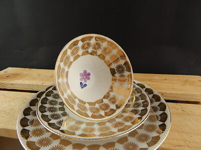 VINTAGE TRIO PORCELLANA TAZZA 2 PIATTINI WINTERLING BAVARIA ROSIAU COLLEZIONE