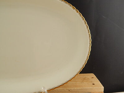 ANTICO 1950 ROCAILLE VASSOIO OVALE PORCELLANA AVORIO ORO WINTERLING BAVARIA