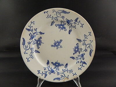 ANTICO PIATTO CERAMICA FINE 800 MANIFACTURE IMPERIALE ROYALE NIMY BLUE FLUTED §¶