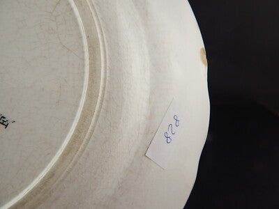 ANTICO PIATTO CERAMICA SARREGUEMINES CERES LAVANDA FINE 800 COLLEZIONE DIFETTO #