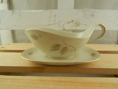 ANTICA SALSIERA PORCELLANA TEDESCA H&CO HEINRICH SELB BAVARIA AVORIO ORO AUTUNNO