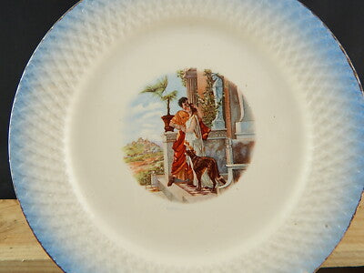 ANTICO PIATTO CERAMICA LAVENO VERBANUM STONE FINE 800 COLLEZIONE PASTORALE #4420