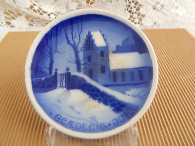 ANTICA PLAQUETTE COPENHAGEN CERAMICA ALUMINIA FAIENCE XIX SECOLO DECORO NATALE