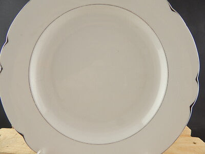 ANTICO ART DECO VERBANO LAVENO PIATTO PORTATA VASSOIO PORCELLANA DECORO ARGENTO