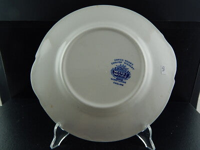 VINTAGE CERAMICA ENOCH WOOD'S ENGLISH SCENERY PIATTO TORTA VASSOIO CON MANICI