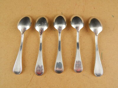 VINTAGE 5 CUCCHIAINI ARGENTATI BAGNO ARGENTO SILVER PLATED SANT'ANDREA CM. 14,5